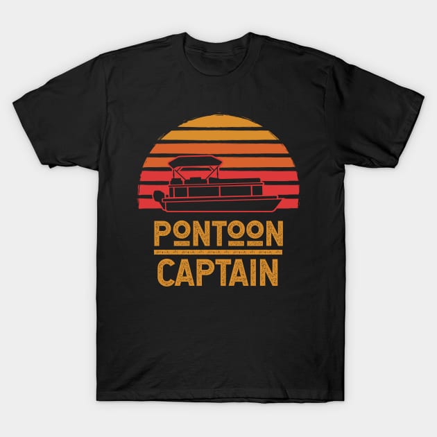 Funny Pontoon Boat Captain Gift For Pontoon Owner T-Shirt by HCMGift